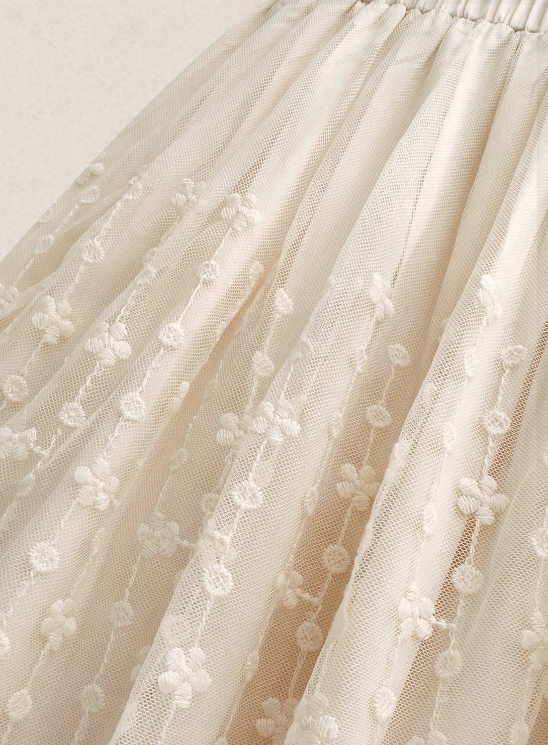 Classia Embroidery Tulle Skirt 