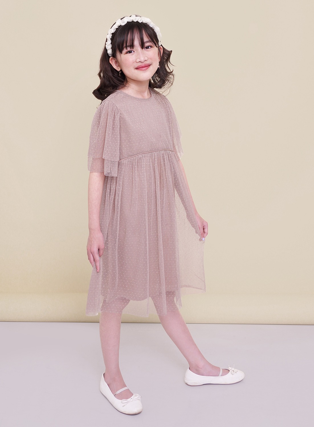Madelynn Pleated Tulle Dress