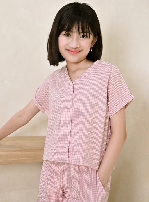 Image of  Tessa Tied Plaid Set