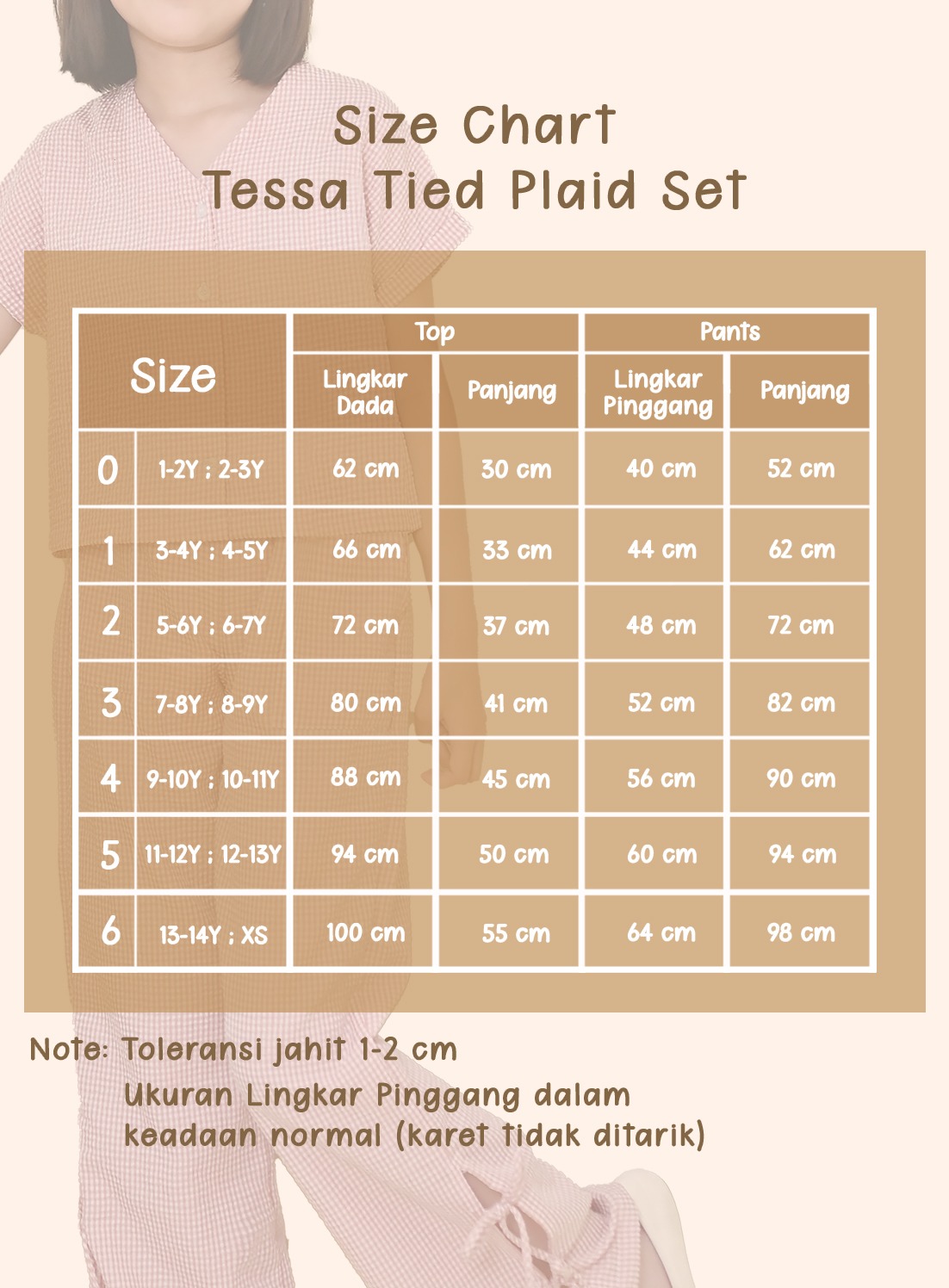 Tessa Tied Plaid Set