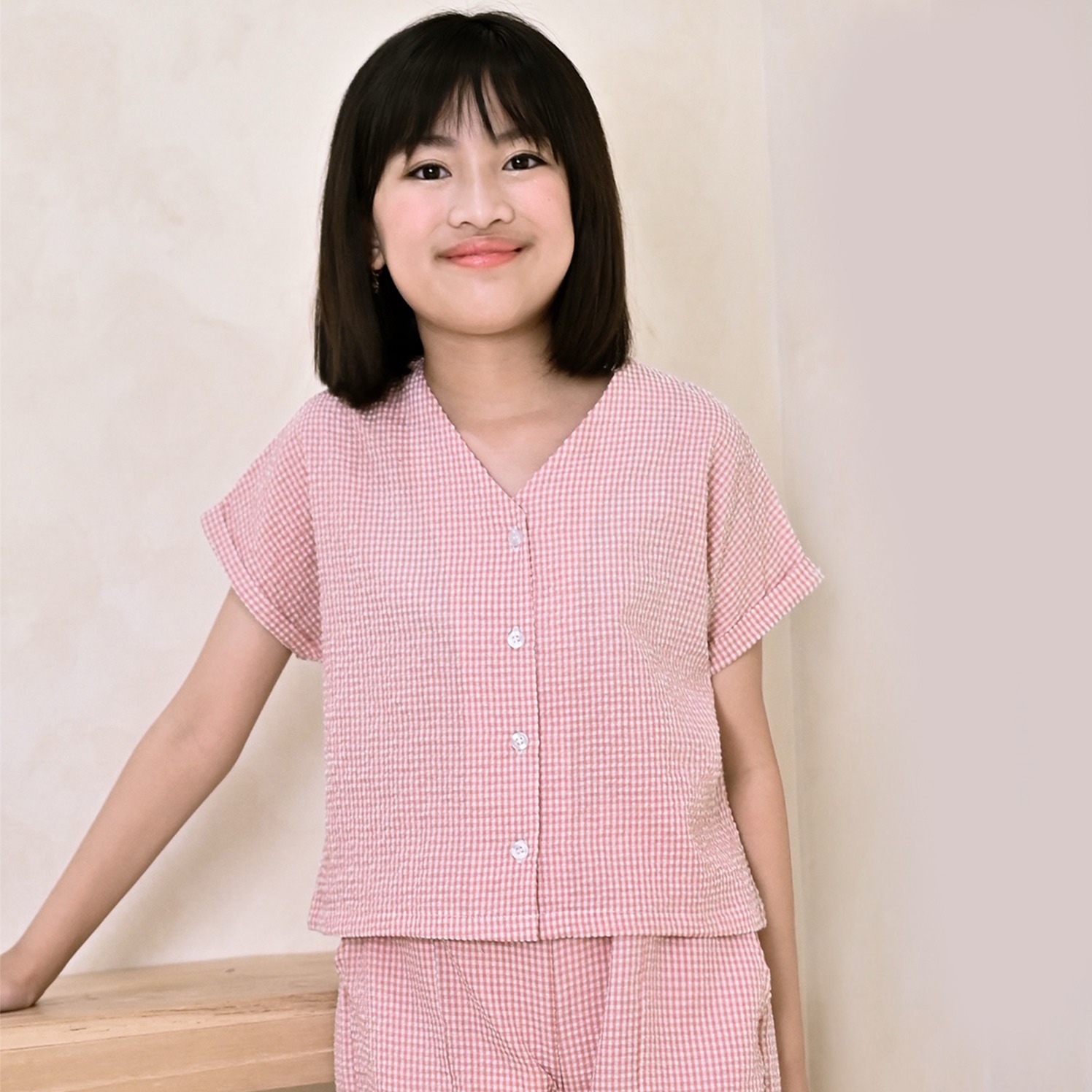 Tessa Tied Plaid Set