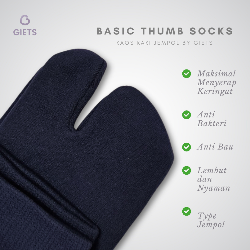 Basic Thumb Socks/ Kaos Kaki