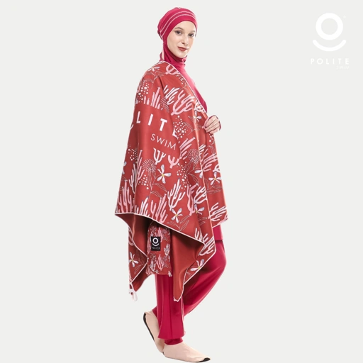 Image of POLITE SWIMMING TOWEL BEAUTIFUL SEA MAROON