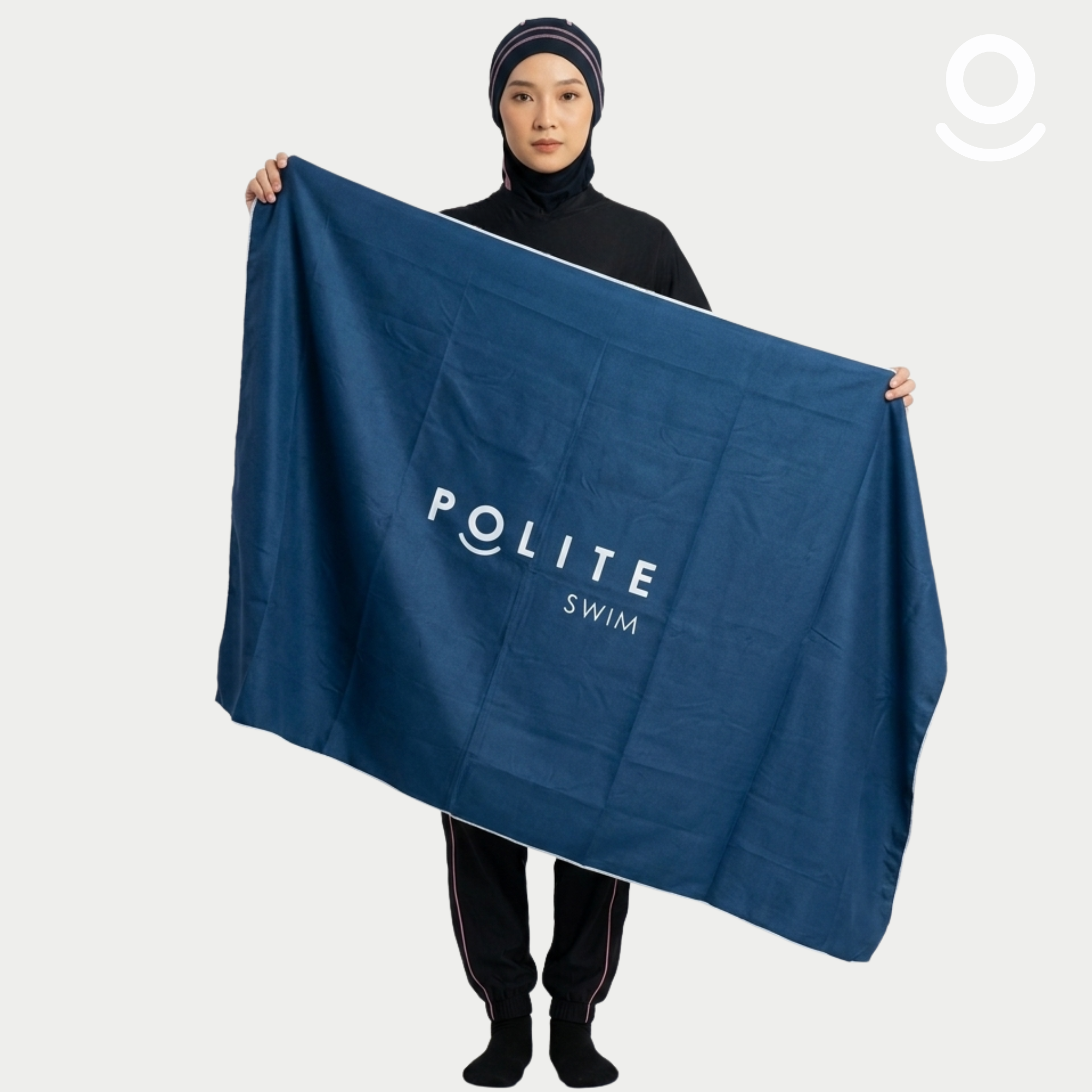 POLITE SWIMMING TOWEL SQUARE NAVY