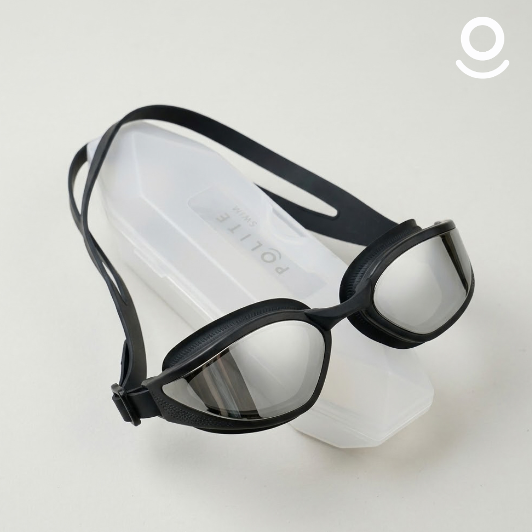 Kacamata Renang POLITE swim - SG SWORDFISH SILVER BLACK
