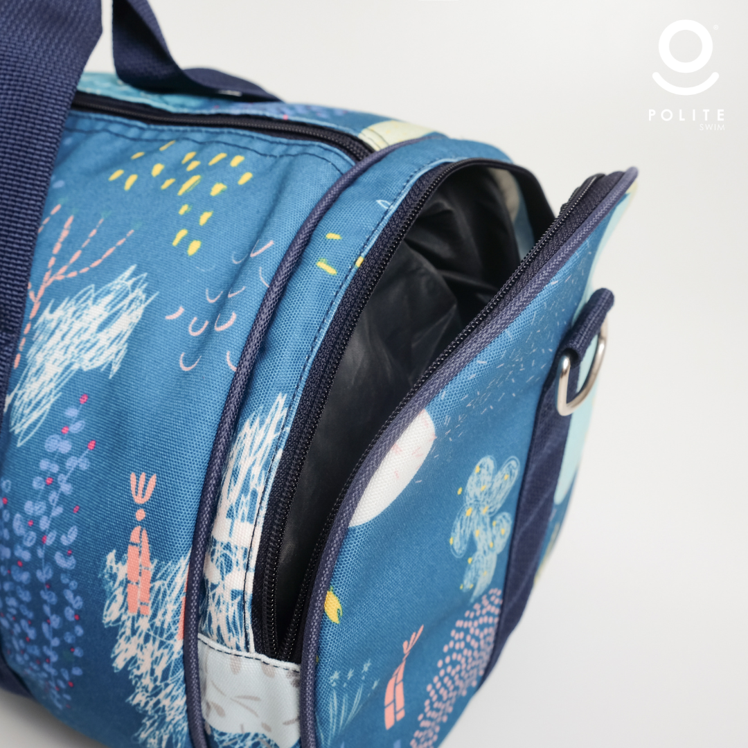 DUFFLE BAG DARK TEAL CORAL REEFS