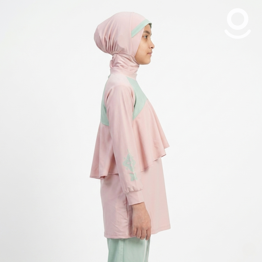 Baju Renang Anak Muslimah - MARLIN WR-SG (WOODROSE - SAGE)