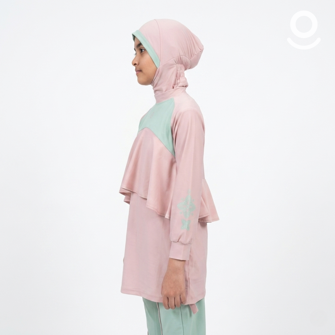 Baju Renang Anak Muslimah - MARLIN WR-SG (WOODROSE - SAGE)