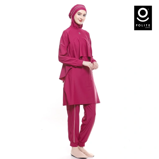 Image of Baju Renang Muslimah Premium Syar'i - 1SHARK FIN PRP-CL (PURPLE - COCKTAIL)