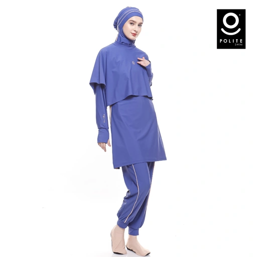 Image of Baju Renang Muslimah Premium Syar'i - 2SHARK VB-CL (VIOLET BLUE - COCKTAIL)