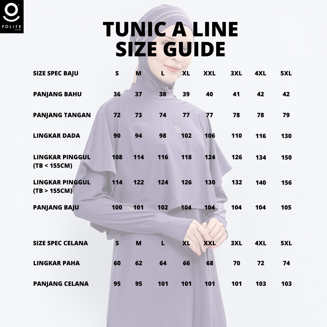 Baju Renang Muslimah Premium Syar'i - TUN SHARK DV-CL A LINE (DARK VIOLET - COCKTAIL)