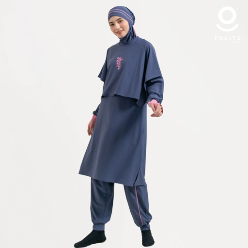 Image of Baju Renang Muslimah Premium Syar'i - TUN SHARK SP-PI (SPRUCE - PINK)