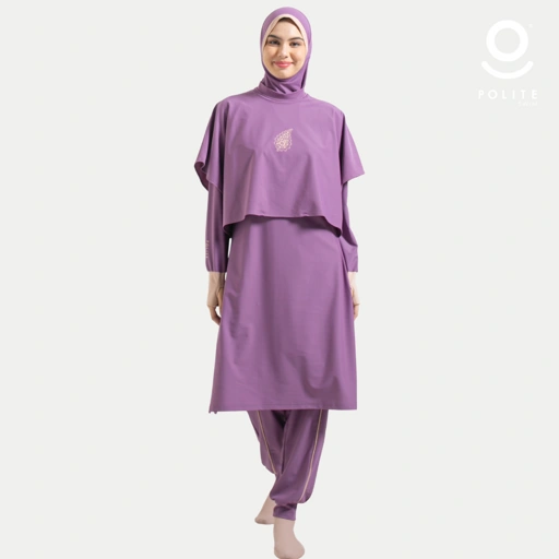 Image of Baju Renang Muslimah Premium Syar'i - TUN WHALE IP-CL (IRISH PURPLE - COCKTAIL)
