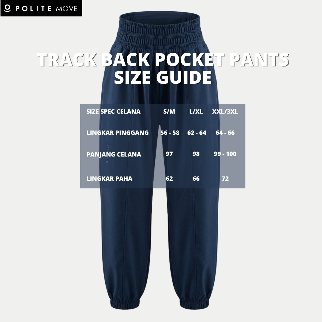 Celana Olahraga Muslimah - TRACK PANTS NAVY BACK POCKET