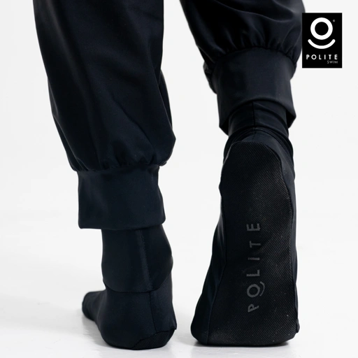 Image of Kaos Kaki Renang Premium POLITE swim - SS BLACK (NEW SOLE)