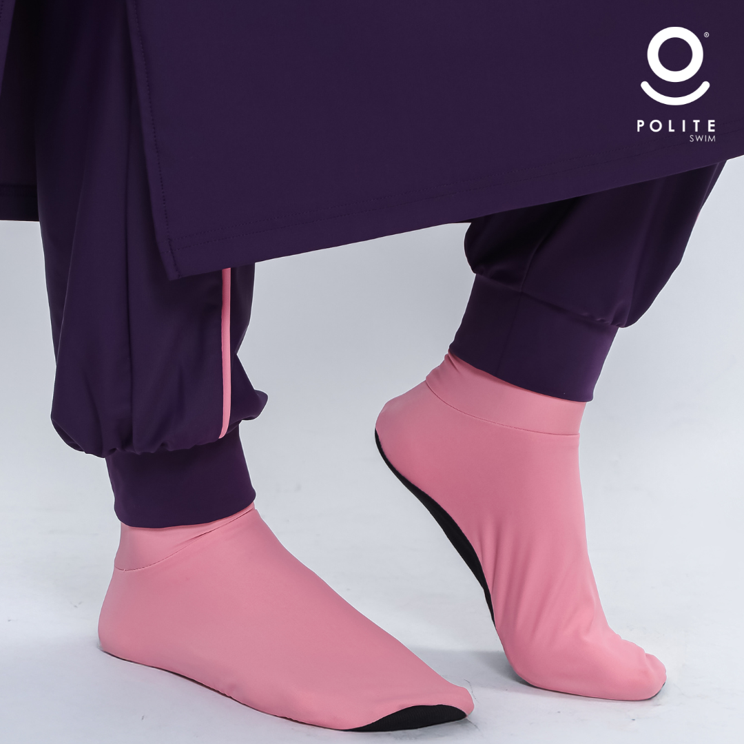 Kaos Kaki Renang Premium POLITE swim - SS PINK (NEW SOLE)