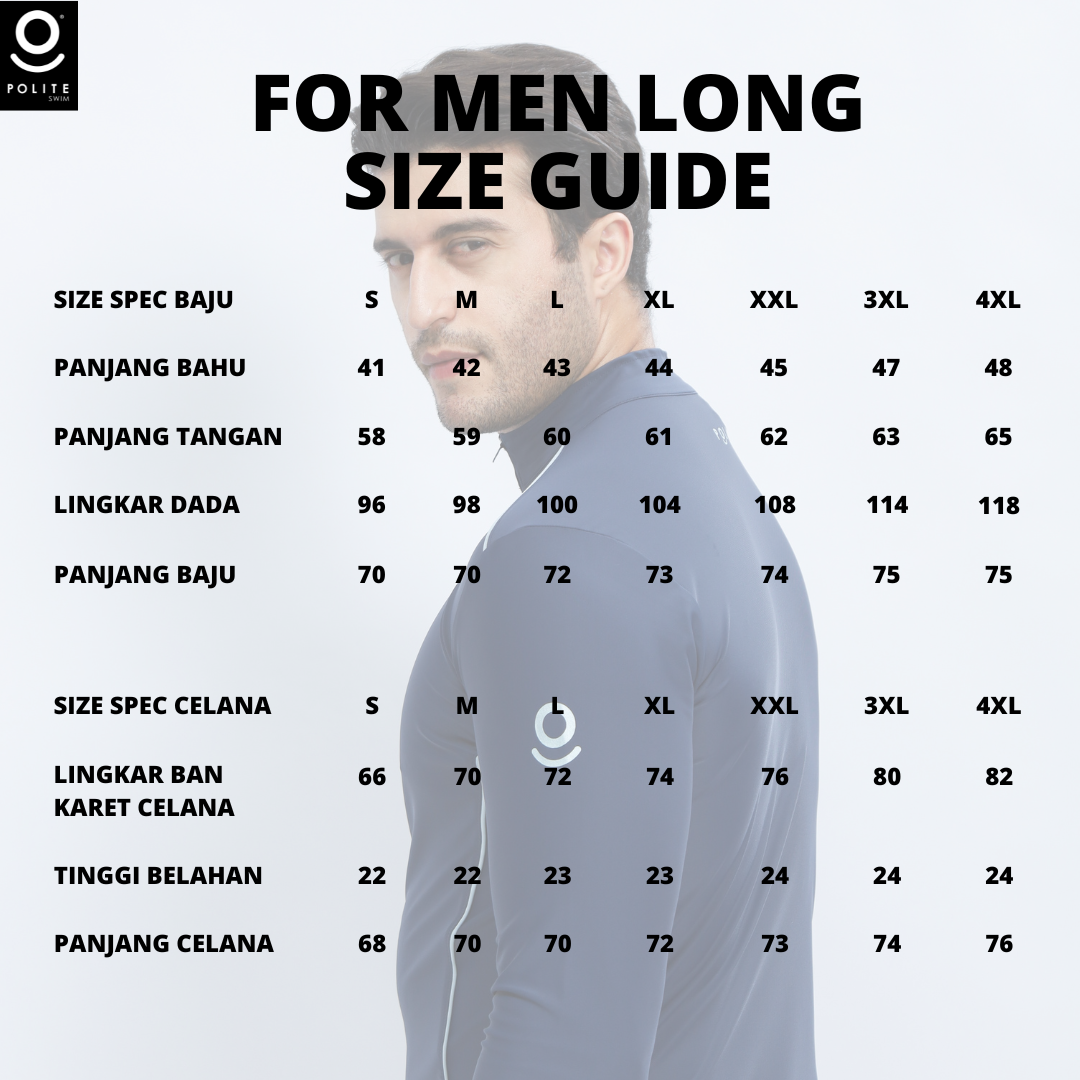 Baju Renang Muslim Pria Lengan Panjang - FOR MEN LONG NV-LB (NAVY - LIGHT BLUE)