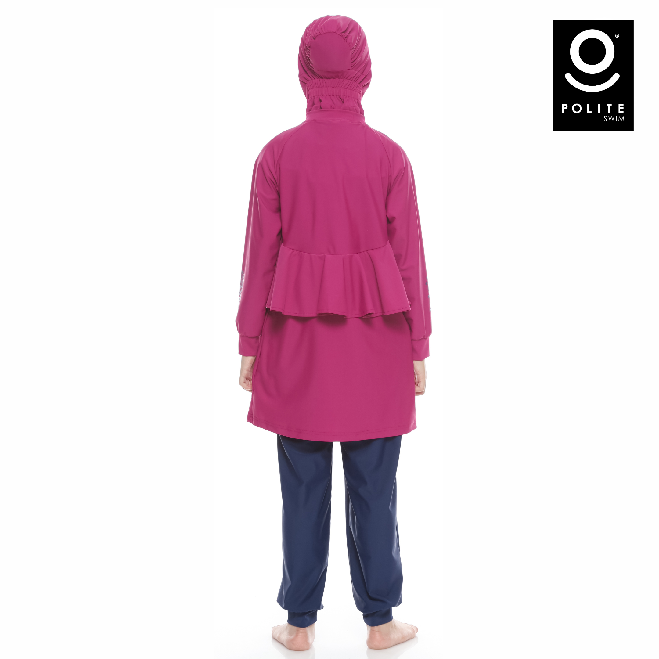 Baju Renang Anak Muslimah - MARLIN WN-NV (WINE - NAVY)