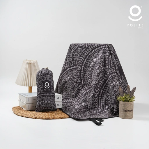 Image of POLITE SWIMMING TOWEL ETHNIC BLACK