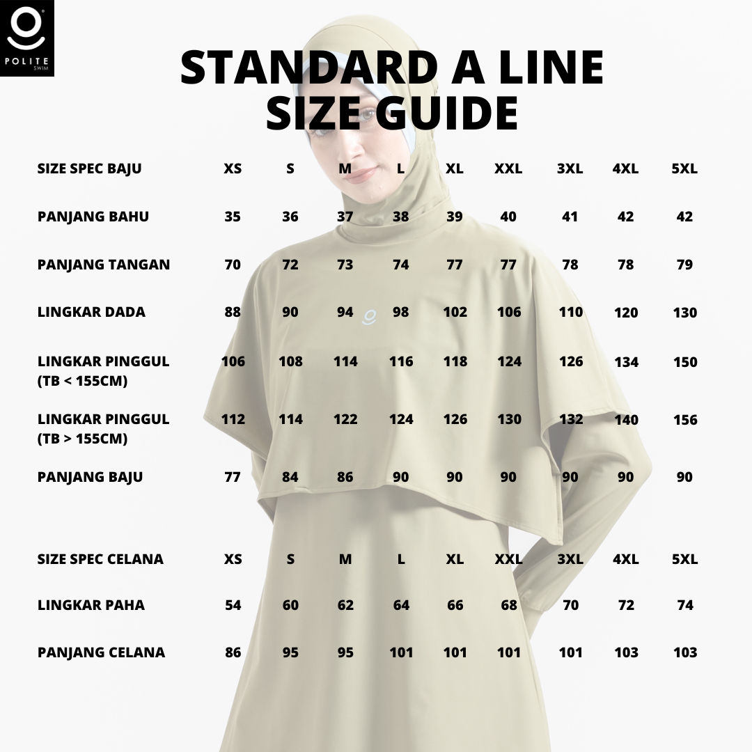 Baju Renang Muslimah Premium Syar'i - 6WHALE OG-LB A LINE (OLIVE GREEN - LIGHT BLUE)