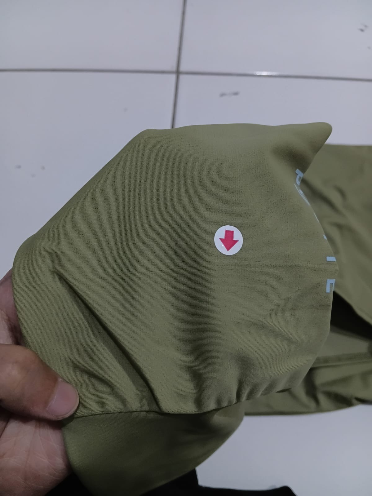 DEFECT Baju Renang Muslimah Premium Syar'i - 6WHALE OG-LB A LINE (OLIVE GREEN - LIGHT BLUE) 
