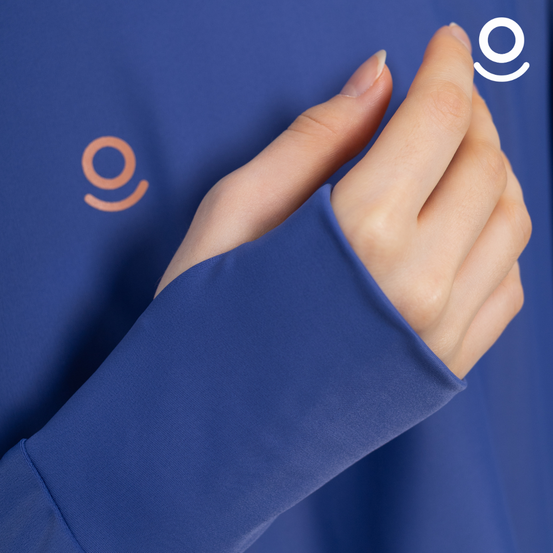 Baju Renang Muslimah Premium Syar'i - 7SHARK VB-DS A LINE (VIOLET BLUE - DARK SALMON)