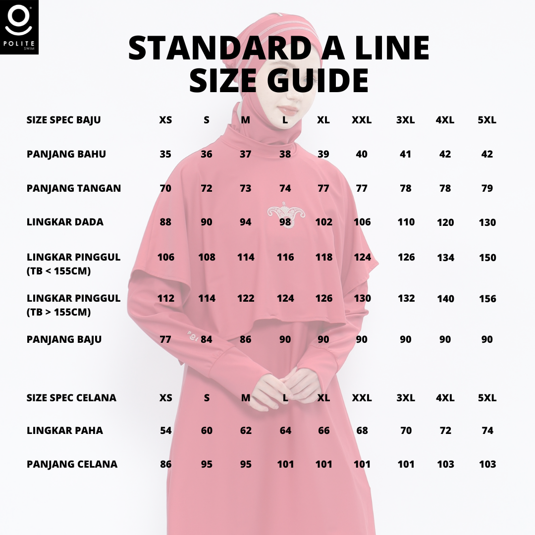 Baju Renang Muslimah Premium Syar'i - 7SHARK RSF-NU A LINE (RED SAFFRON - NUDE)