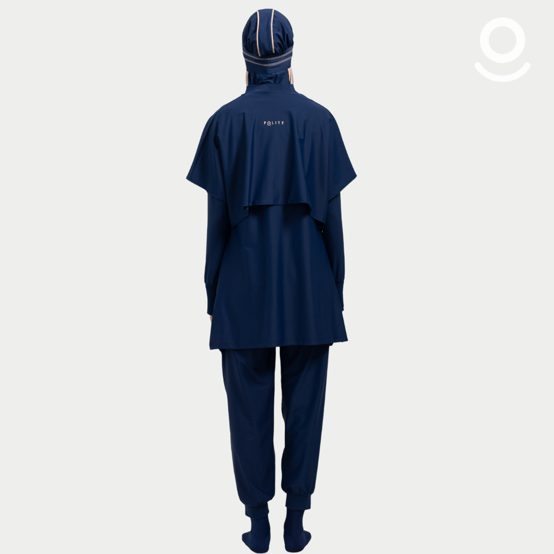 Baju Renang Muslimah Premium Syar'i - 4SHARK NV-CL A LINE (NAVY - COCKTAIL)