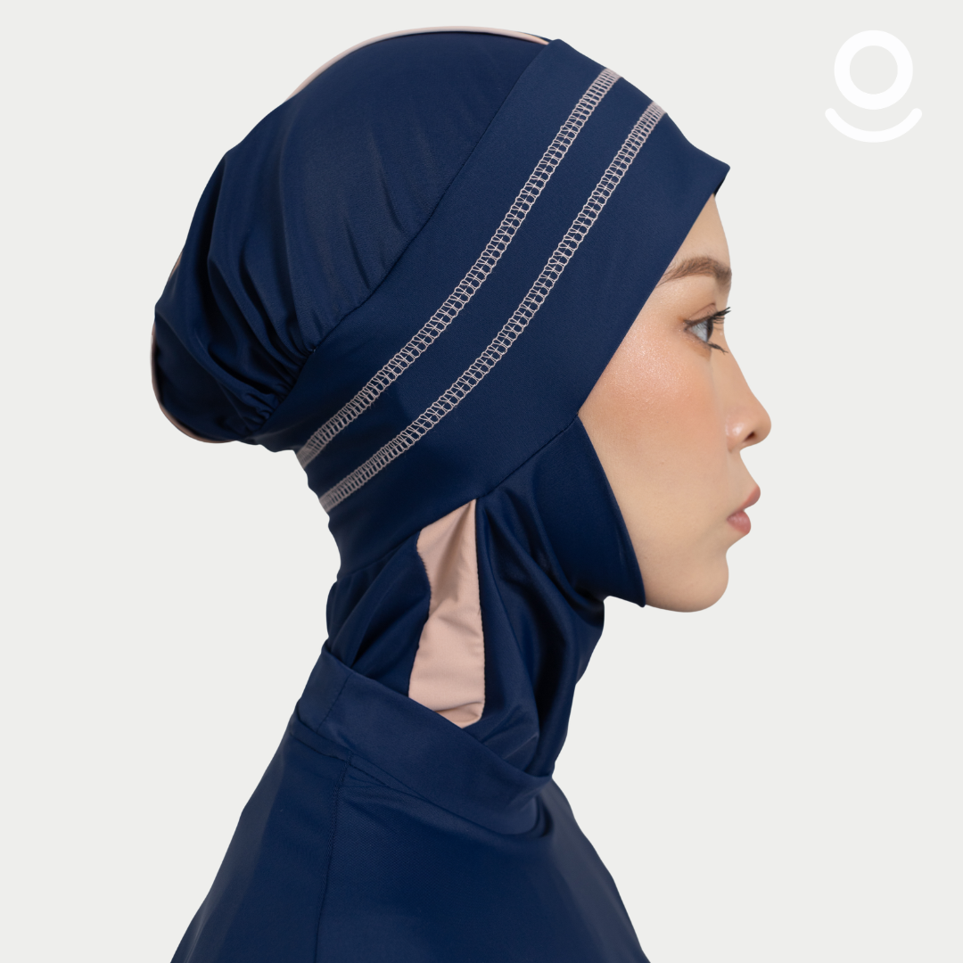 Baju Renang Muslimah Premium Syar'i - 4SHARK NV-CL A LINE (NAVY - COCKTAIL)