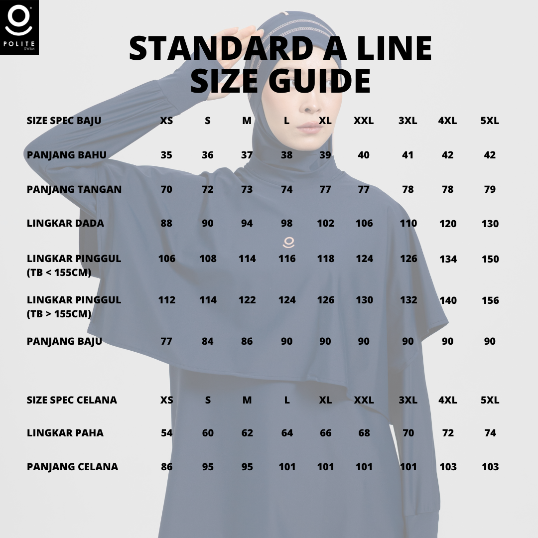 Baju Renang Muslimah Premium Syar'i - 4SHARK NV-CL A LINE (NAVY - COCKTAIL)