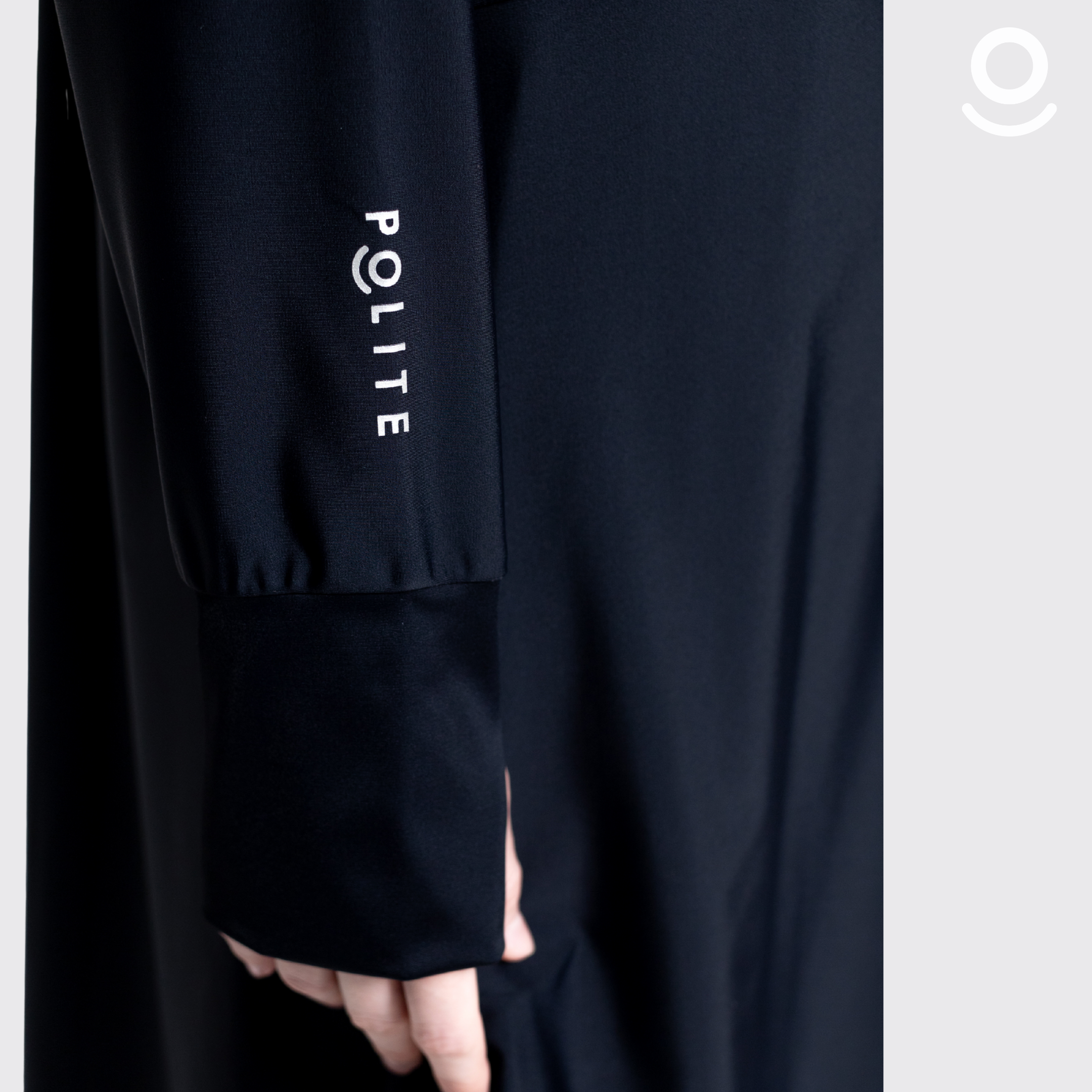 Baju Renang Muslimah Premium Syar'i - TUN SHARK BK-SB A LINE (BLACK - SILVER BRIGHT)