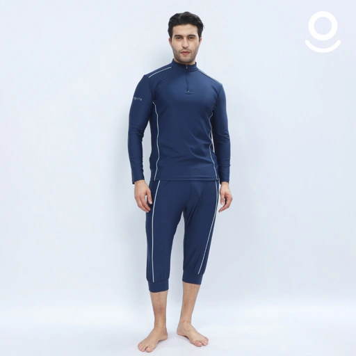 Baju Renang Muslim Pria Lengan Panjang - FOR MEN LONG NV-LB (NAVY - LIGHT BLUE)