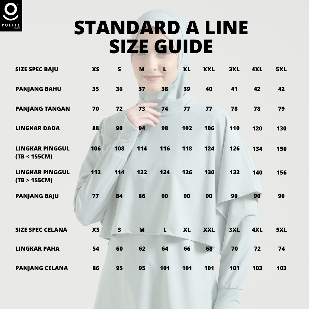 Baju Renang Muslimah Premium Syar'i - 3WHALE SG-NU A LINE (SAGE - NUDE)