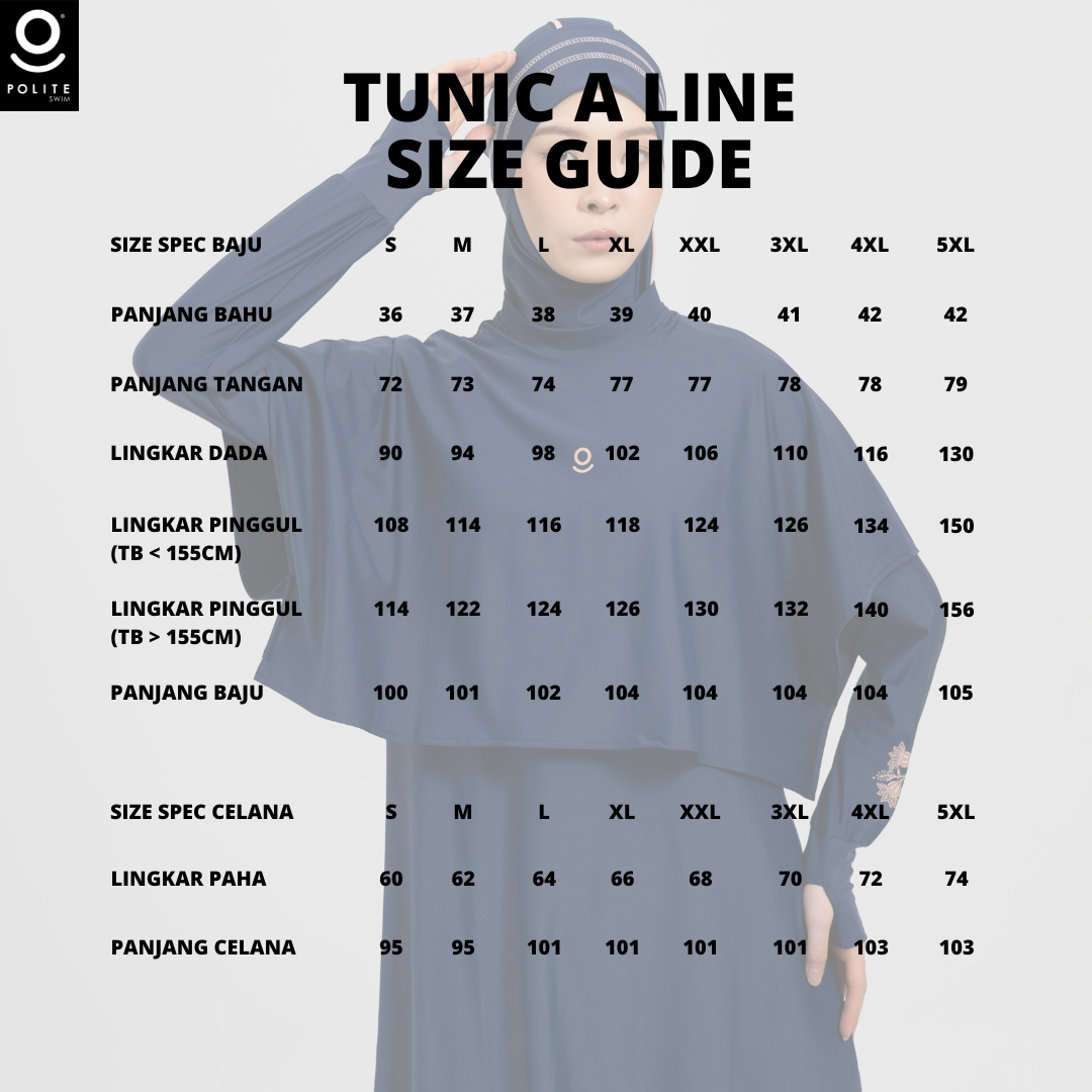 Baju Renang Muslimah Premium Syar'i - TUN SHARK NV-CL A LINE (NAVY - COCKTAIL)