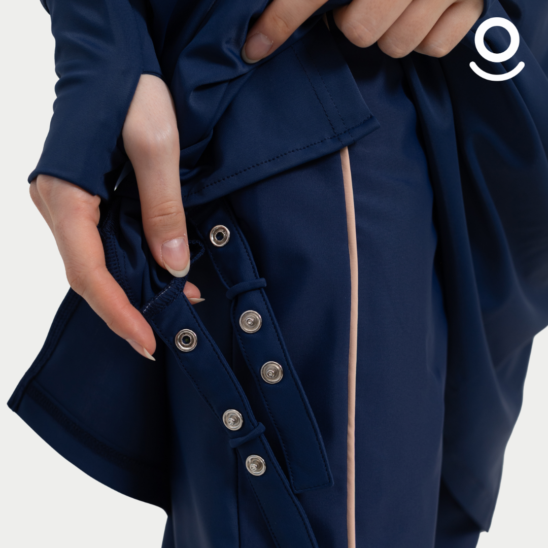 Baju Renang Muslimah Premium Syar'i - TUN SHARK NV-CL A LINE (NAVY - COCKTAIL)