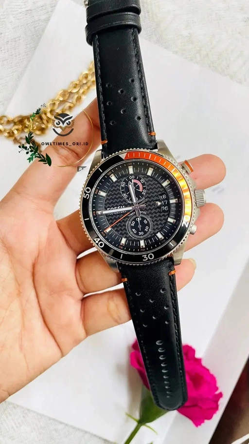 Image of Jam Tangan FS Leather Chrono For Man