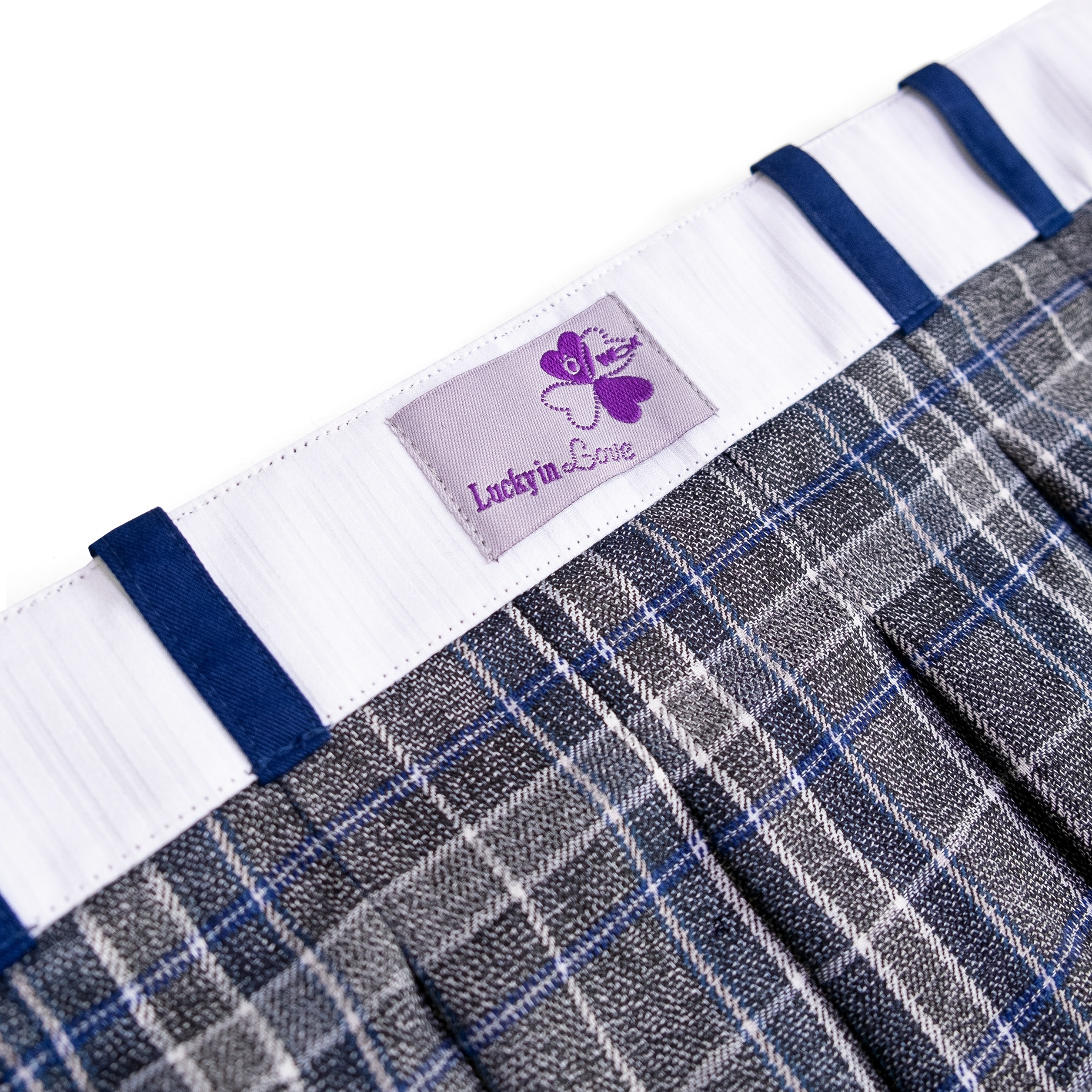 Belinda - Midi skirt Lucky Grey Tartan 