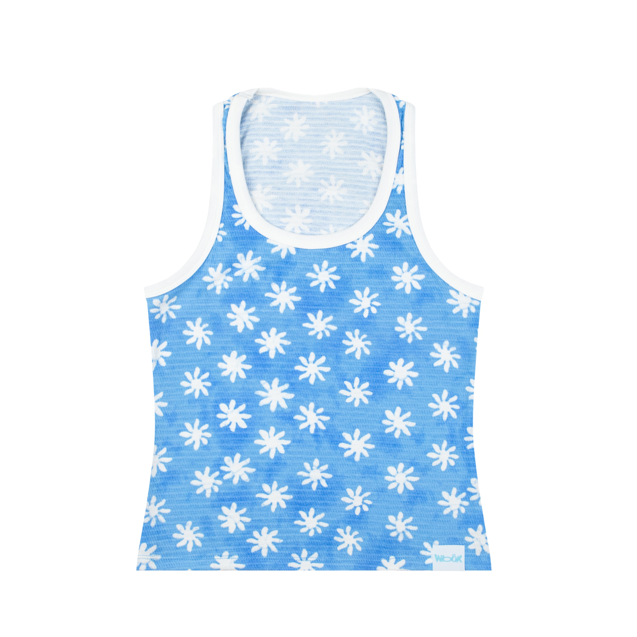 Sabrina Scoop Tank - Blue Floral