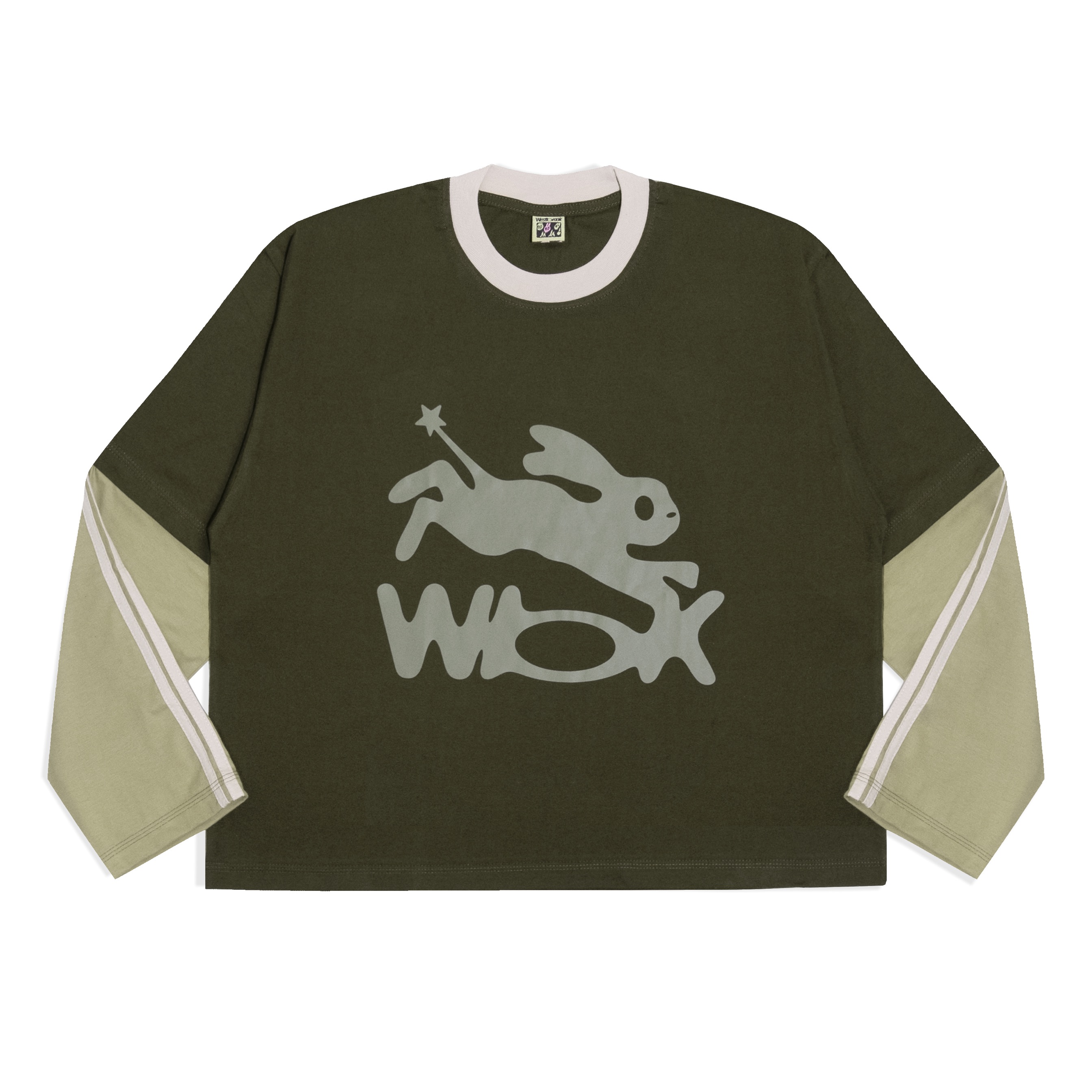 Stripe Bob ( Green ) - Double Contrast Sleeve