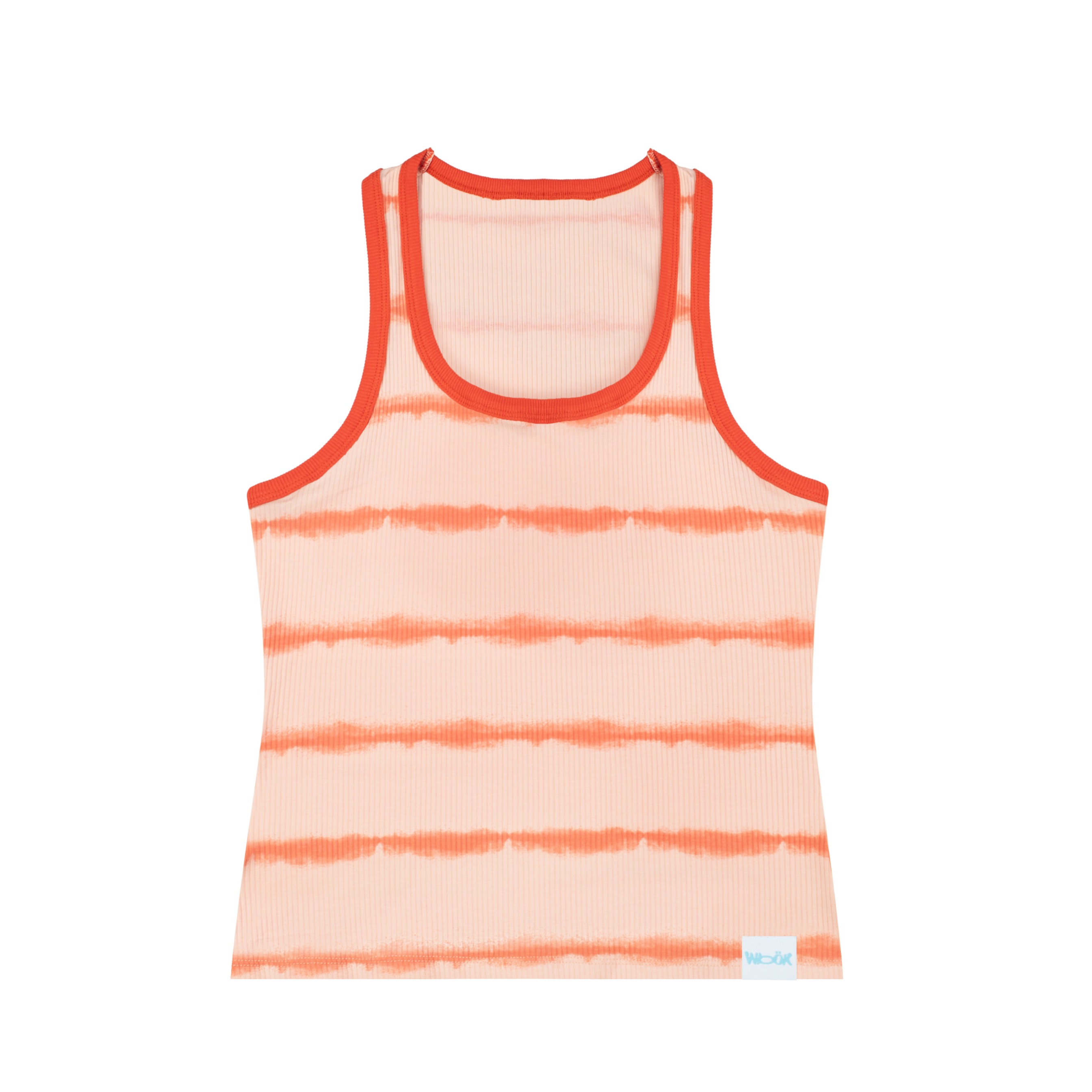 Sabrina Scoop Tank - Coral Orange Stripes