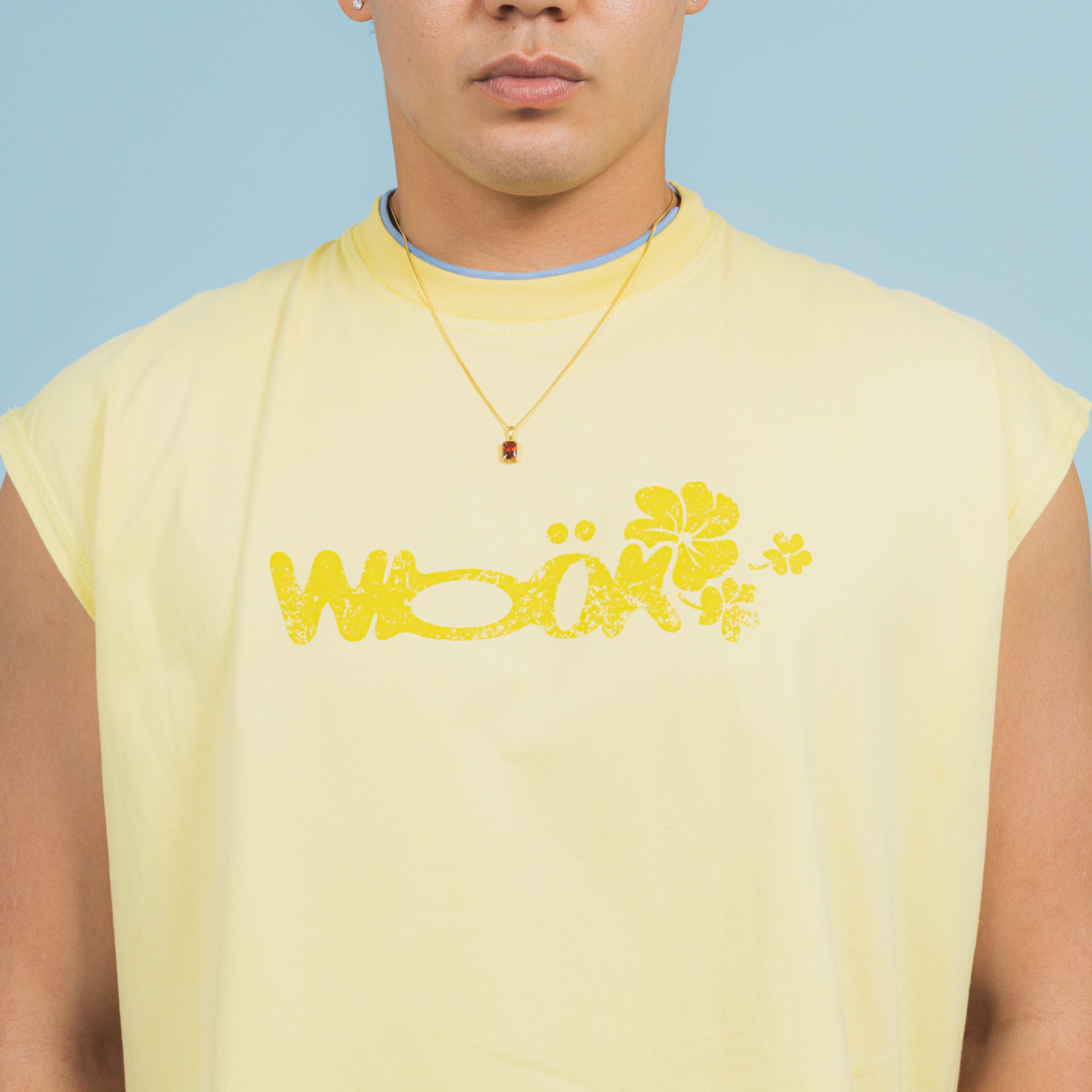 Stanley Sleeveless Tee - Washed Lime