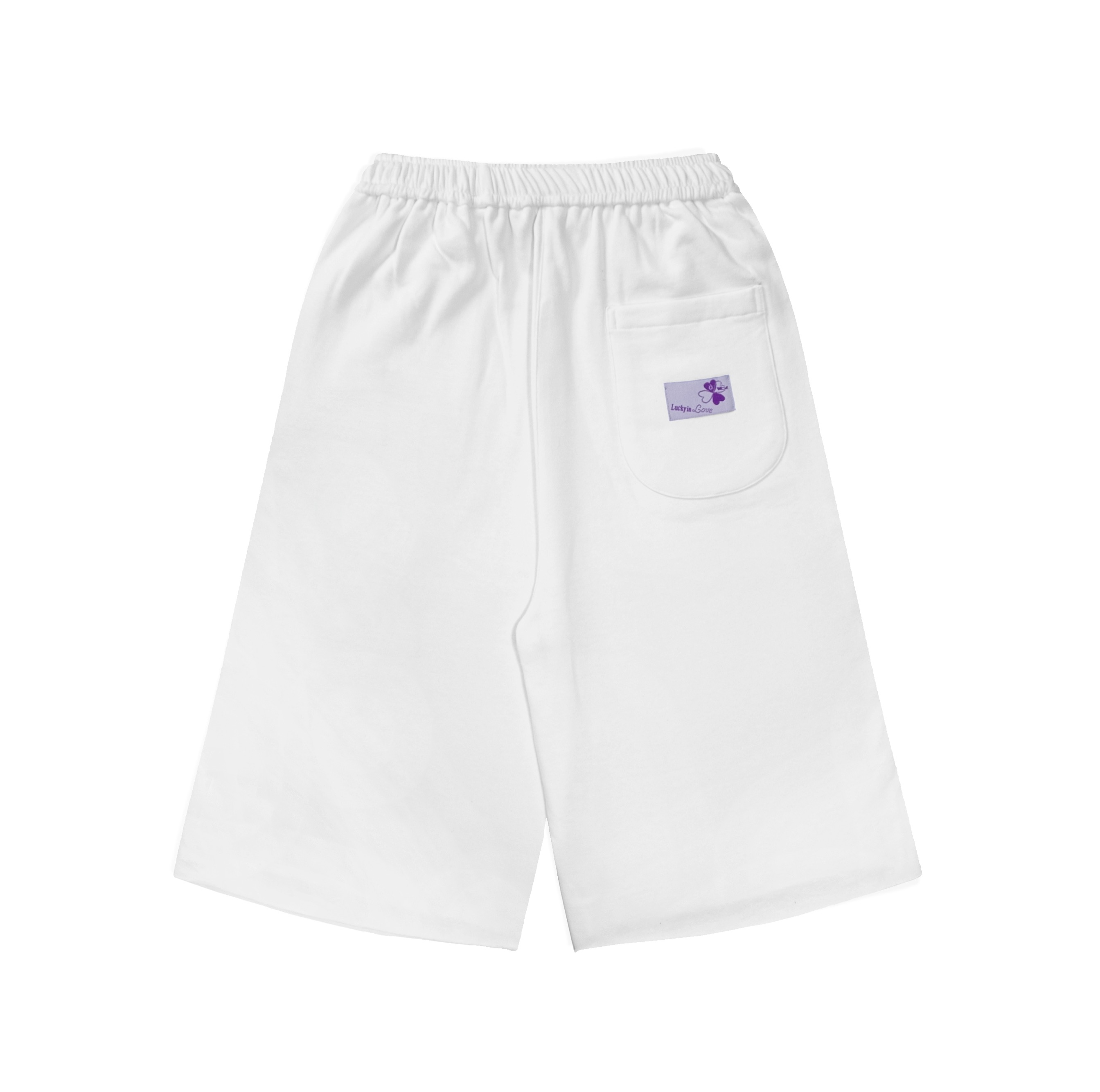 Spencer - Cropped Sweatpants Lucky White