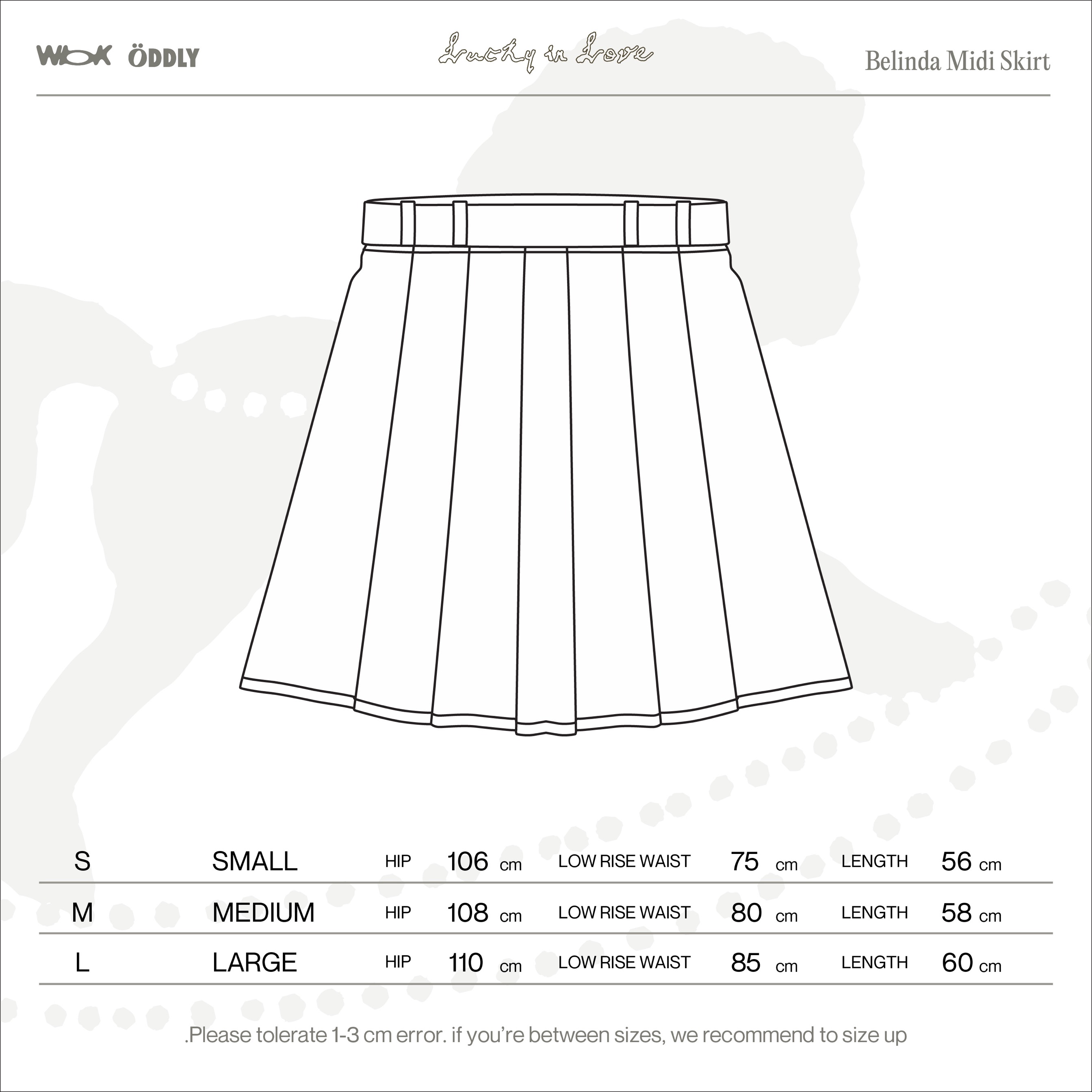 Belinda - Midi skirt Lucky Grey Tartan 