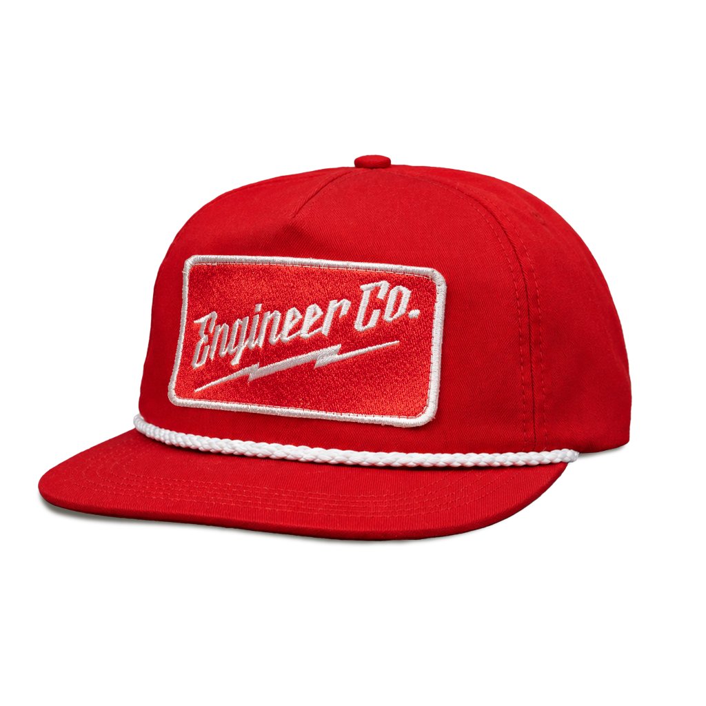 Engineer Workwear - Spark Rope Hat - Patch Bordir | Merah Unisex All Size