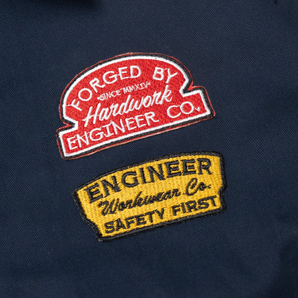 Engineer Workwear Interlock Workjacket Navy Biru Dongker Engr Dept Pria American Twill Patch Bordir