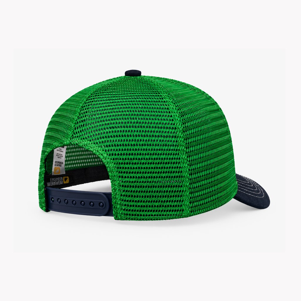 Engineer Workwear - Socket Trucker Caps - Patch Bordir | Topi Trucker Hijau Unisex All Size