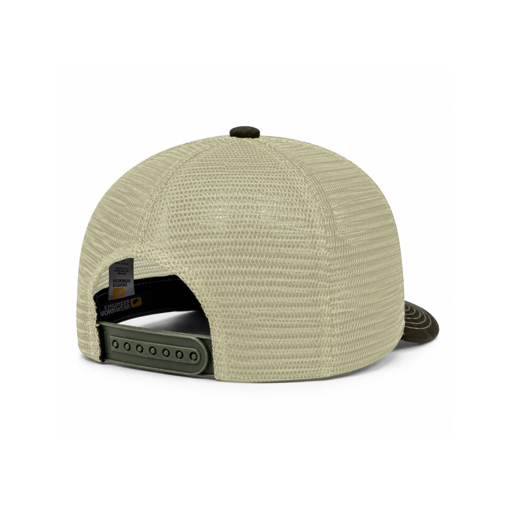 Engineer Workwear - Foundry Trucker Caps - Patch Bordir | Topi Trucker Olive Unisex All Size