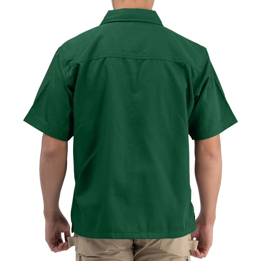 BASIC GREEN - Workshirt Basic Regular Short Sleeve