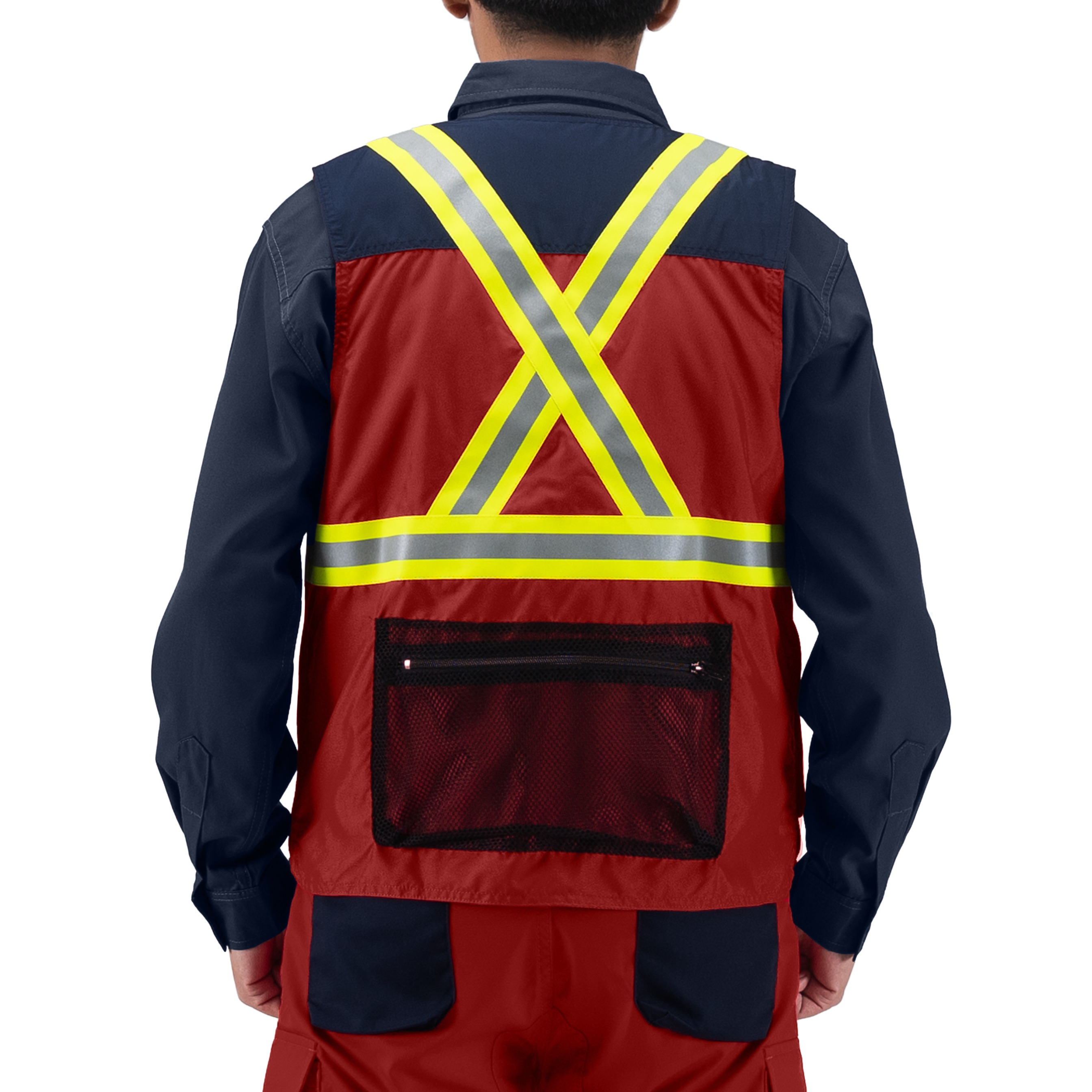 BARRIER RED - Safety Vest Hi-Vis Series