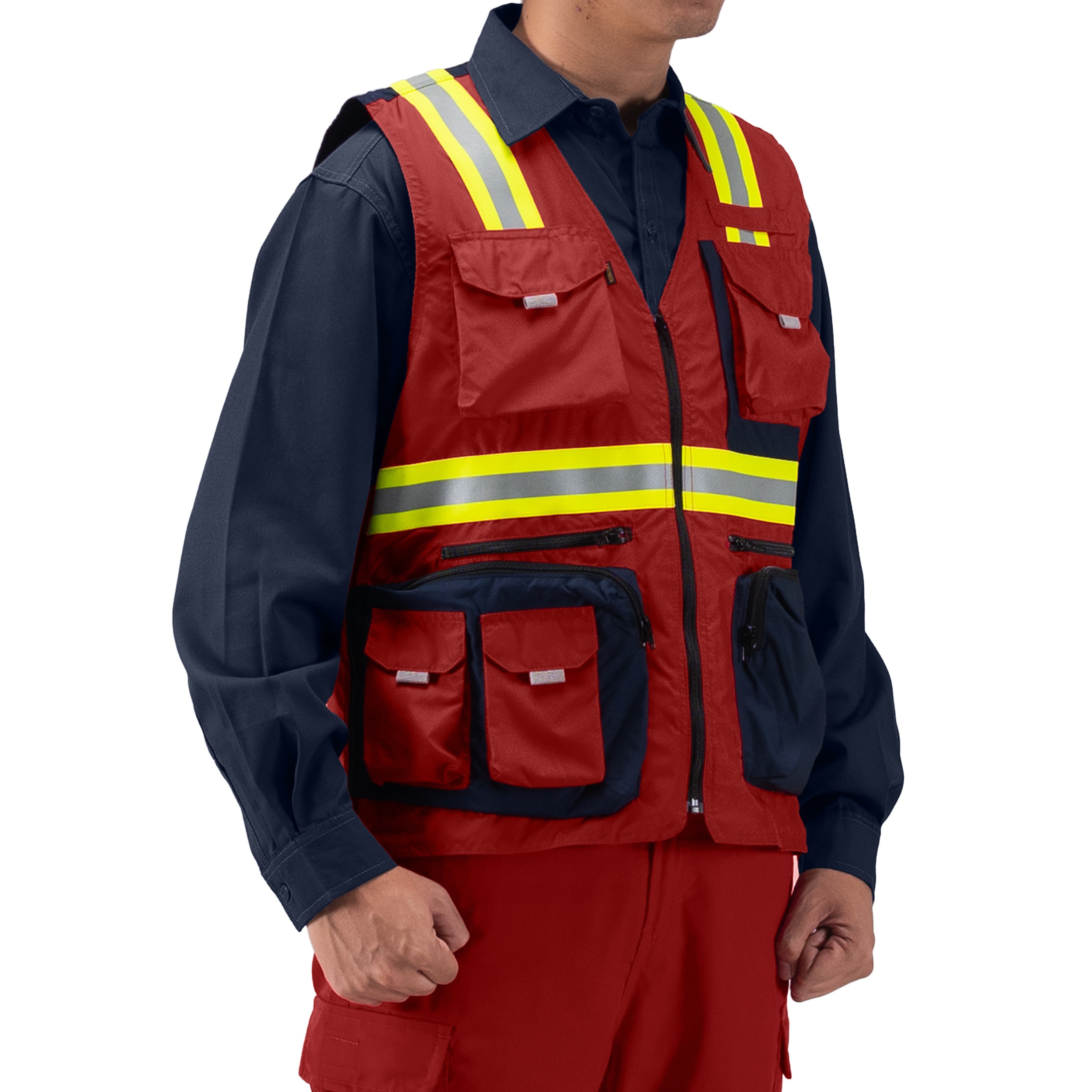 BARRIER RED - Safety Vest Hi-Vis Series